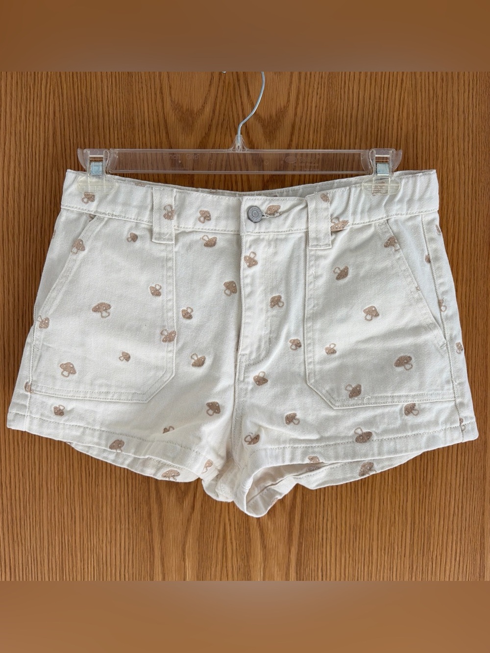 PacSun Mushroom Mom Shorts Women’s L Cotton High Rise Festival Cottagecore Boho